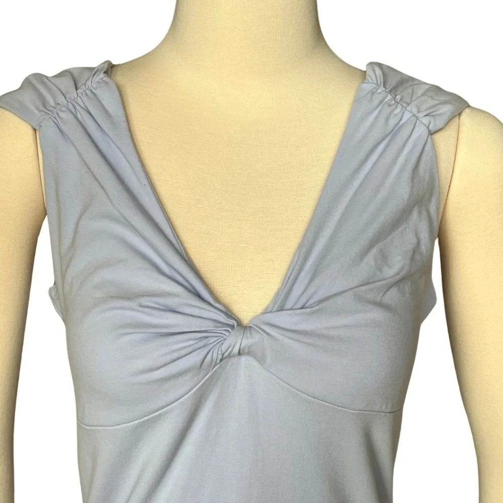 The Limited Blue Twist Front V-Neck Top Size Large NWT - Picture 2 of 10